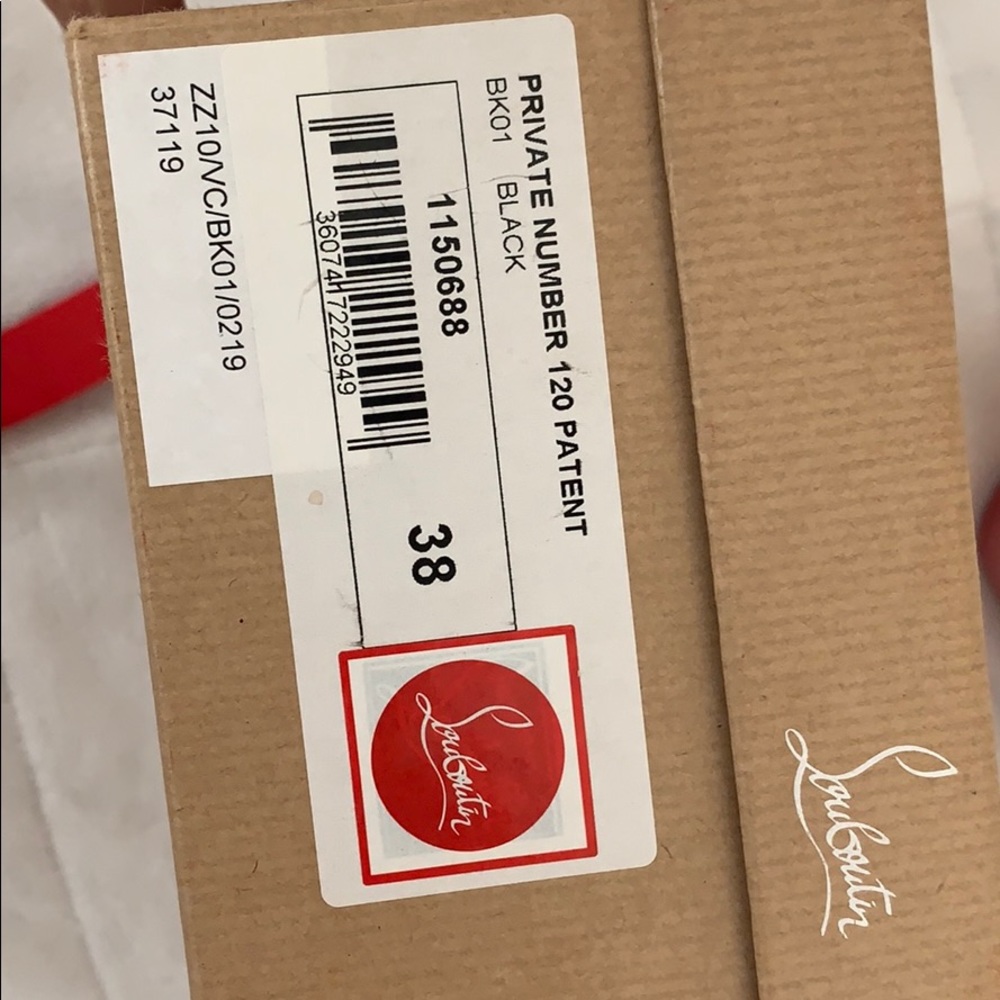 BNNW Christian Louboutin patent  peep toe heels - Picture 8 of 8